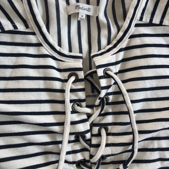 Madewell Beachy Tie Front Striped Top - Picture 3 of 3